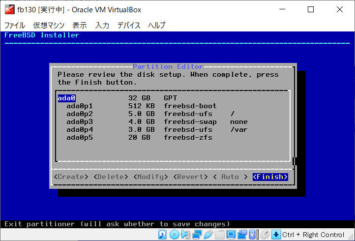 partition added (zfs)